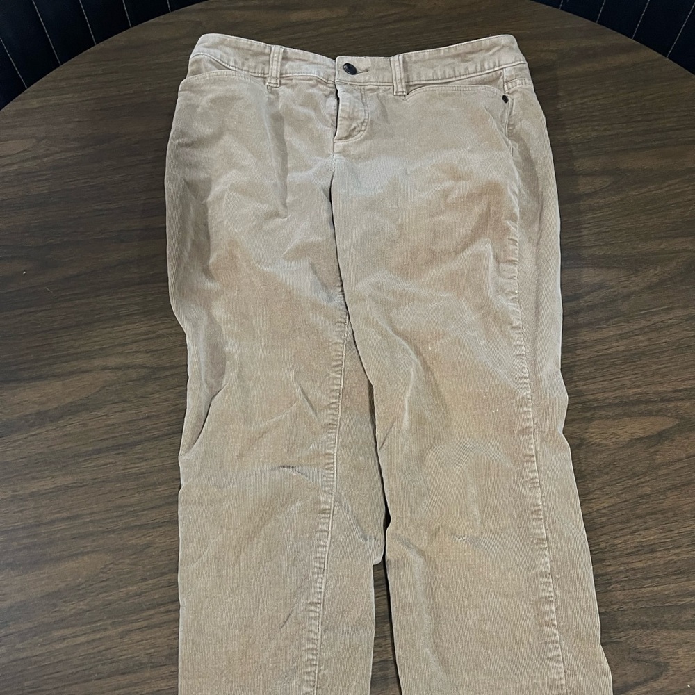 Talbots Tan Corduroy Straight Leg Pants women’s